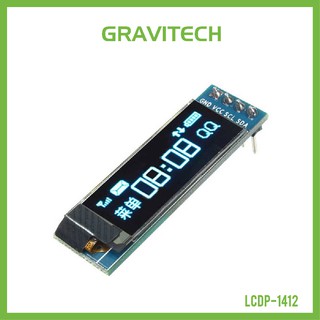 [Gravitechthai]0.91" 128x32 I2C OLED LCD - White