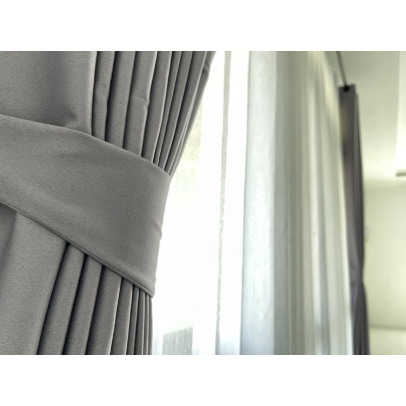 แนะนำ ผ้าม่าน ผ้าม่านประตู หน้าต่างสีเทา กันแสงUV เนื้อหนา ผืนละ 89บาท ราคาพิเศษ มีเก็บเงินปลายทาง