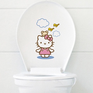 【 Cute Home 】สติกเกอร์ ลายการ์ตูน Hello Kitty สร้างสรรค์ สําหรับติดตกแต่งห้องน้ํา เฟอร์นิเจอร์ ผนังห้องน้ํา DIY