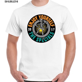 T-shirt  Enjoy Yourself - เสื้อยืดลําลอง แขนสั้น พิมพ์ลาย 2 โทนเสียง 2Tone Ska Reggae Music 80s sbz1305 สําหรับผู้ชายS-