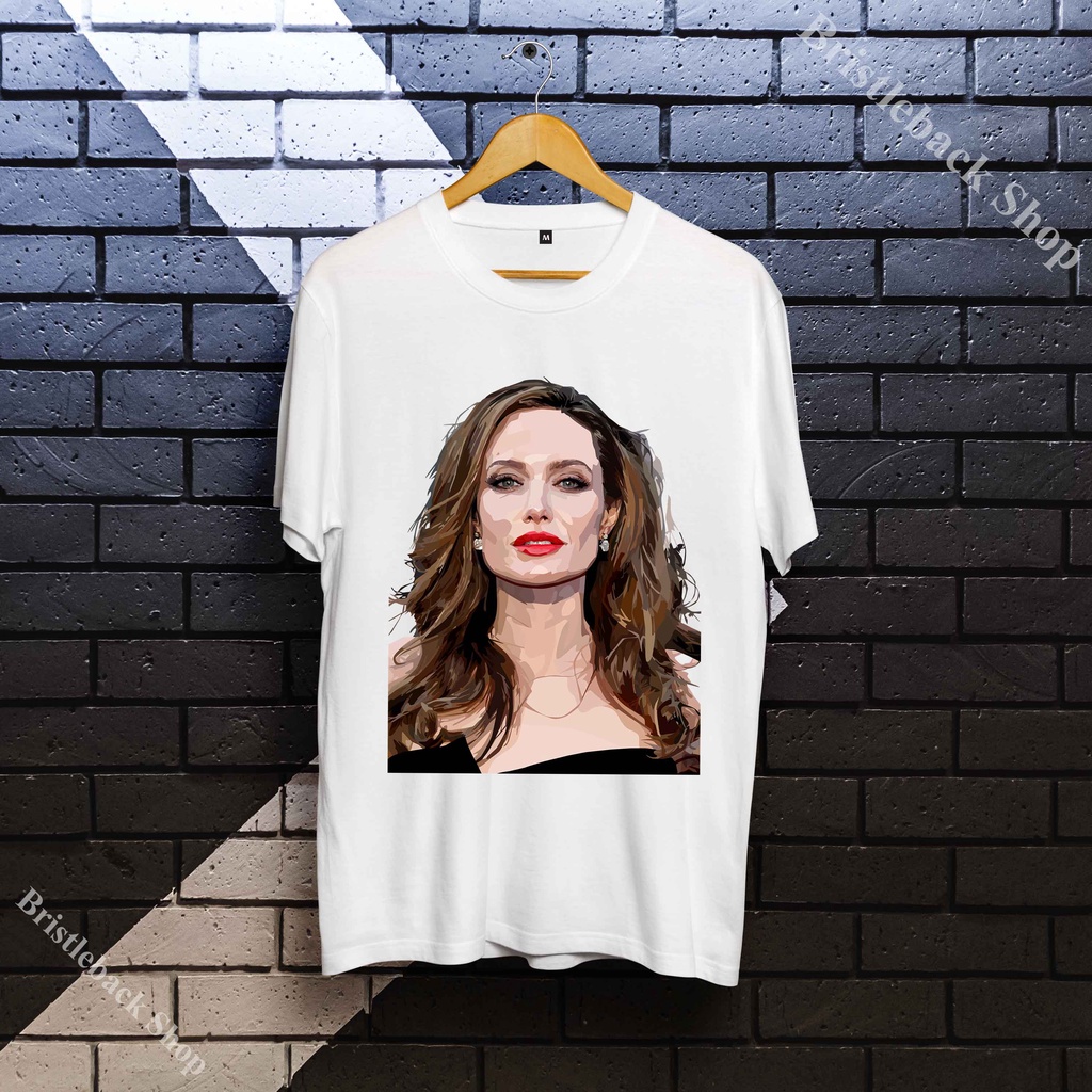 เสื้อยืดผู้ชาย Angelina Jolie actor สุดน่ารัก แขนสั้น น่ารัก U10CD5477