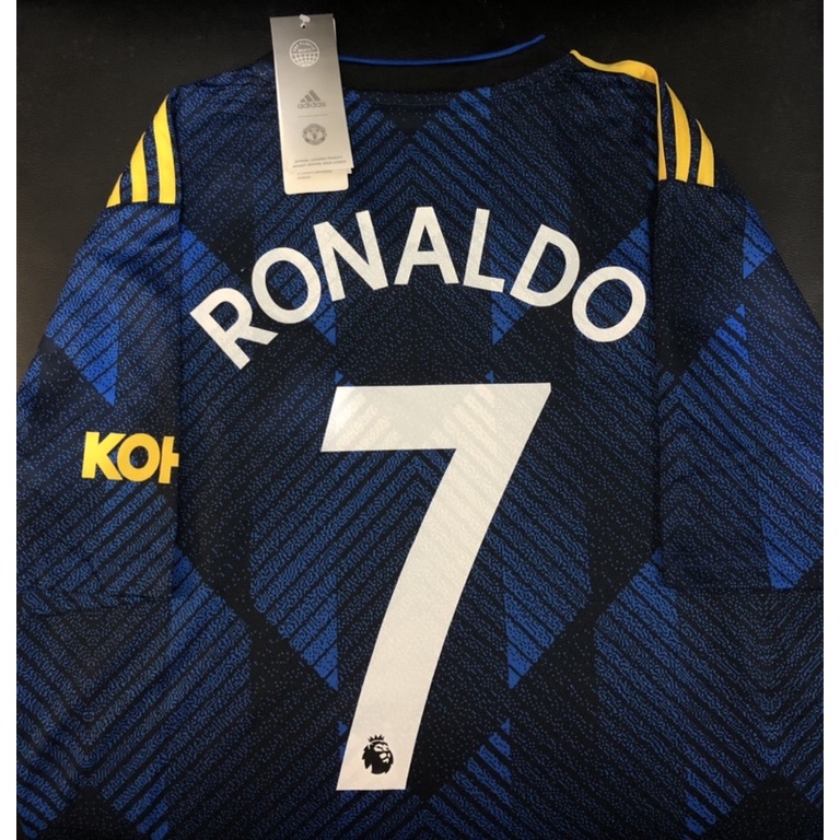 Go Manchester United MU 3rd 2021/2022 BNWT Jersey Nameset CR7 RONALDO 7 ไซส์ L