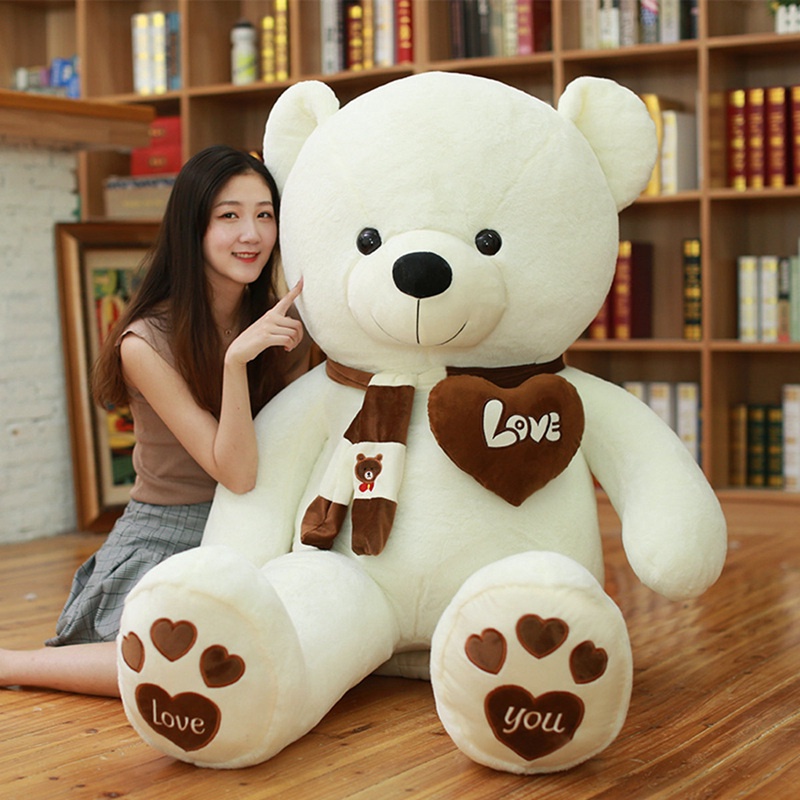 1pc 80100CM High Quality 4 Colors Teddy Bear With Scarf Stuffed Animals ...