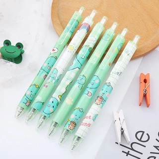 🌈ปากกากดเจลดำ🌈ลายการ์ตูนA⚫ไส้สีดำ0.5 สุ่มลาย✔️พร้อมส่ง ปากกากด ปากกาลายการ์ตูน ปากกาลูกลื่น
