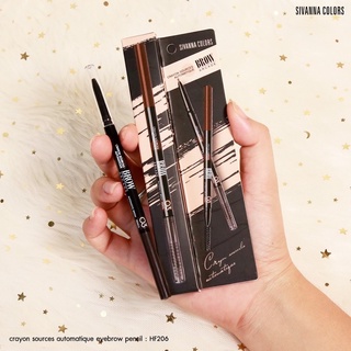 💥ถูก💥แท้💥ส่งไว💥 Sivanna Color Crayon Sources Eyebrow Pencil ดินสอเขียนคิ้วแบบหมุน หัวเล็ก พร้อมแปรงในตัว HF206