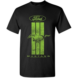 2022 Ford Mustang Green Stripe T-Shirt Classic American Muscle Car Mens discount