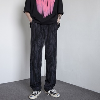 【S-3XL】แฟชั่น มัดย้อมสีเข้มจ็อกเกอร์ผู้ชายกางเกงลำลองหลวม ฮาเร็มกางเกงเอวยางยืด