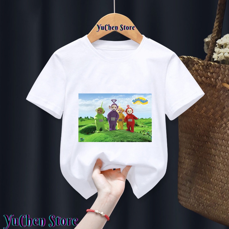 2022 น่ารัก เทเลทับบี้ เสื้อยืดเสื้อยืดสีขาวชายการ์ตูนพิมพ์เสื้อยืดฮาราจูกุสาวน้อยเสื้อยืดแขนสั้นท็อปส์เสื้อยืด ราคา ถูกที่สุด ดีลบีเคเค แกลเลอรีภาพที่ 8