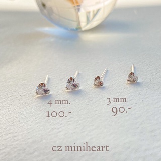 Yourdays/cz miniheart earrings/ต่างหูหัวใจ