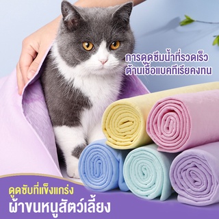 😺สินค้าอยู่ในไทย พร้อมส่ง😺ผ้าขนหนูสัตว์เลี้ยง ผ้าขนหนูแมว ผ้าเช็ดตัวแมว หมา สุนัข ผ้าเช็ดตัวสัตว์เลี้ยง อเนกประสงค์