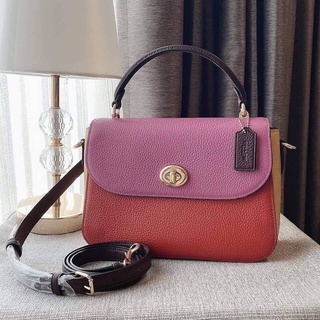 NEW COACH MARLIE TOP HANDLE SATCHEL IN COLORBLOCK