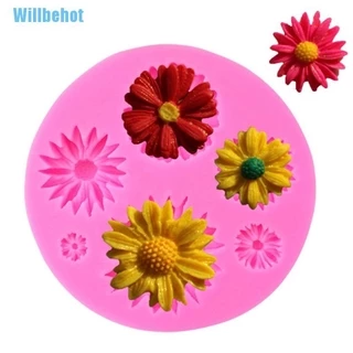 (Willbehot) แม่พิมพ์ซิลิโคน ลายดอกทานตะวัน 3 มิติ สําหรับทําเค้ก