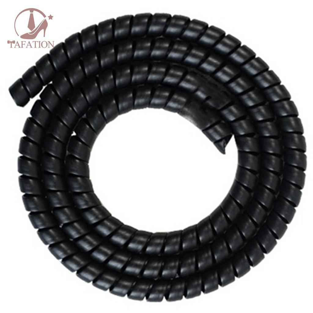 Scooter Line Spiral Color Change Tube Protector 1M Length Winding Tubes for Xiaomi M365 Pro Accessories, Black