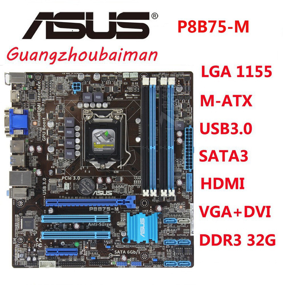 Used Gaming Combo Set Bundle Asus 5 M Plus P8b75 M Gigabyte 5m Hd3 Msi