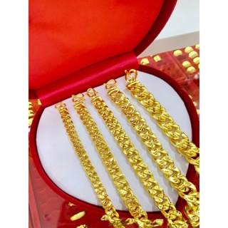 สร้อยข้อมือ เลสบิดแบน 2สลึง ถึง 10 บาท ทองชุบ ทองไมครอน ทองปลอม
