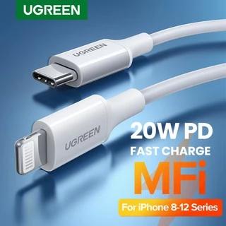 Ugreen สายชาร์จ Fast Charging สําหรับ iPhone X XS XR 8 7 20W 1M iPhone 14/14 Pro/Pro Max