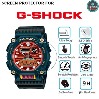 Casio G-Shock GA-900DBR-3A 9H ฟิล์มกระจกนิรภัยกันรอยหน้าจอ ลายมังกร สีเขียว GA-900 SERIES