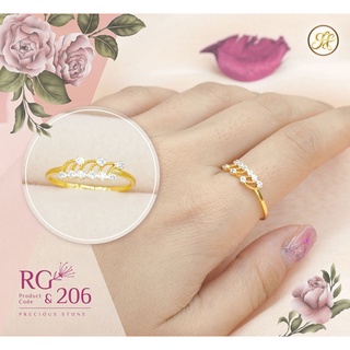 JNist แหวนเพชร ประดับเพชรสวิส CZ แหวนทอง Gold Diamond Women Ring รุ่น RG206