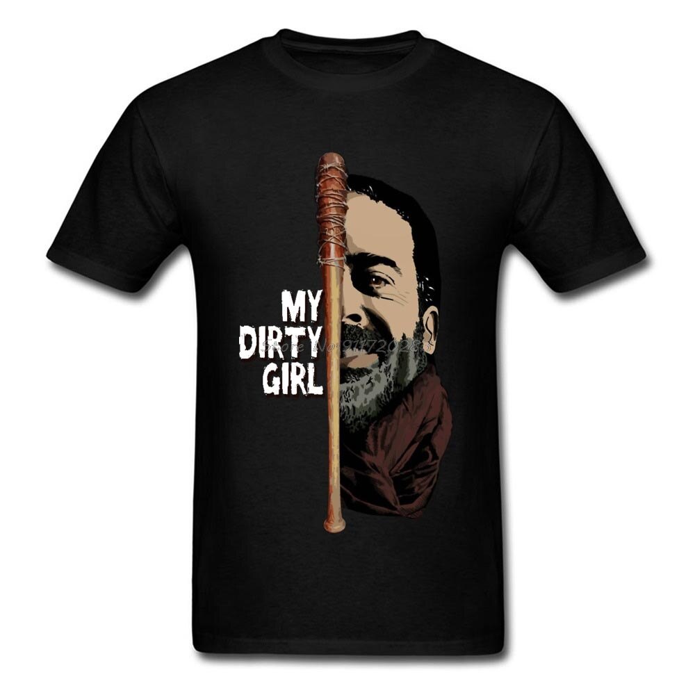 The Walking Dead My Dirty Girl Negan พิมพ์เสื้อยืดรูปที่กําหนดเอง T เสื้อผู้ชาย Faddish เสื้อยืดลําล