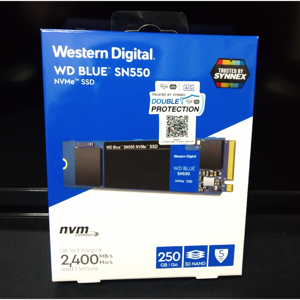 250 GB SSD M.2 PCIe WD Blue SN550 (WDS500G2B0C) NVMe
