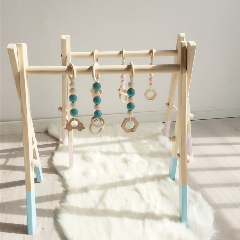 Mary 3 Pcsset Baby Fitness Rack Stroller Ornaments Nordic Cartoon Wood ...