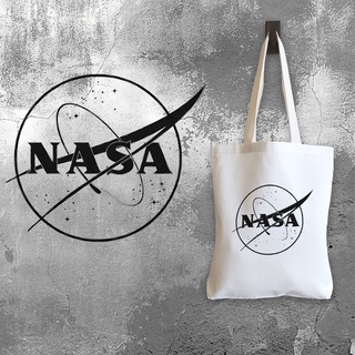 กระเป๋าผ้าแคนวาส สไตล์ที่ 193 สกรีนลายสไตล์พ่นสีสเปร์ย แนว Street Art ลาย NASA