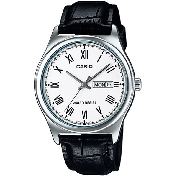 Casio Standard นาฬิกาข้อมือผู้ชาย สายหนัง รุ่น MTP-V006L-7BUDF, MTP-V006L-7B, MTP-V006L