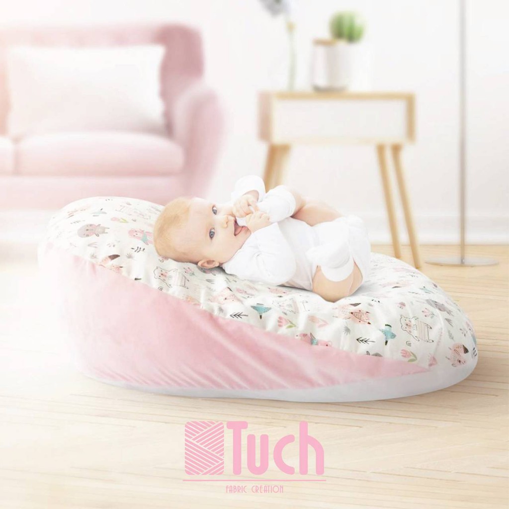 Tuch ที่นอนกันแหวะนม รุ่นปลอกกันน้ำถอดซักได้ ลายจิ้งจอกชมพู ใยแน่น กันกรดไหลย้อนทารก Water Resistant