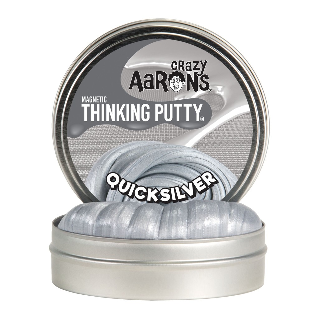 Crazy Aaron 's Thinking Putty รุ่น แม่เหล็ก Quicksilver ขนาด 4 นิ้ว ดินน้ำมันวิทยาศาสตร์