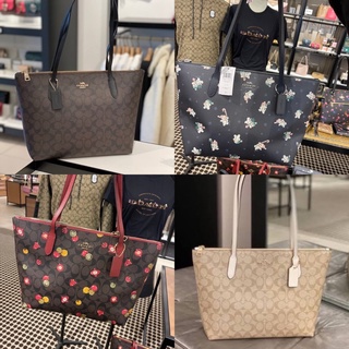 ของแท้100%🎊พร้อมส่งที่ไทย 💖COACH ZIP TOP TOTE#C7254 #C7255 #4455