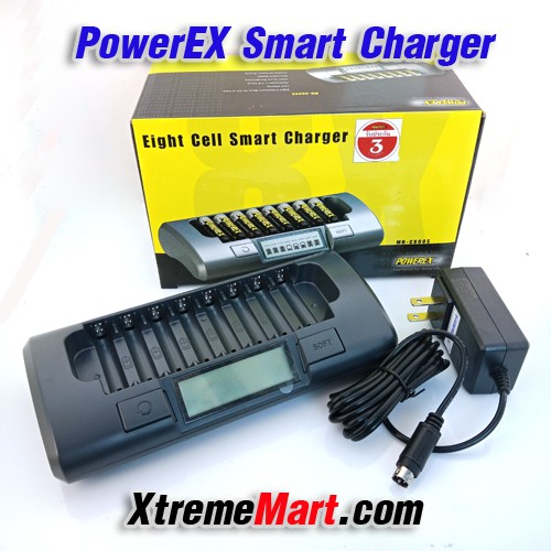 เครื่องชาร์จแบตเตอรี่ PowerEX MH-C800S 8-Cell Smart Charger for AA / AAA NiMH / NiCD Batteries