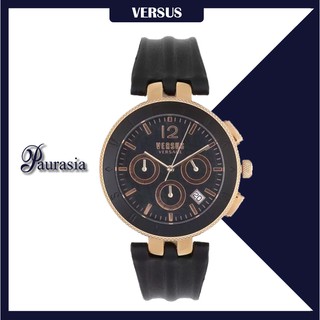 [ของแท้] Versus by Versace นาฬิกาข้อมือ ผู้ชาย รุ่น VERSUS VSP762-318 LOGO GENT D/BLACK S/BLACK STRAP paurasia ปอเรเซีย