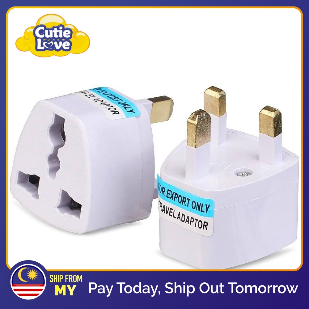 3-Pin Universal Adapter Plug Head UK 3 Pin Plug Socket US/EU/AU to UK Plug Adapters
