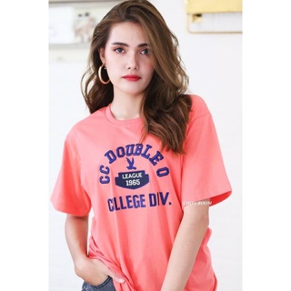เสื้อยืดสีขาวเสื้อยืดแขนสั้น CC-OO : S , M , L , XL (ผ้าคอตตอล100% ชายหญิง)No.12