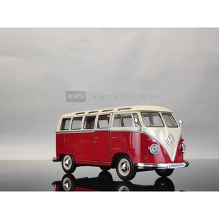 (welly) 1963 VOLKSWAGEN T1 BUS, Light Red Color