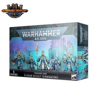 [200Bพร้อมส่ง]Warhammer: 40K: THOUSAND SONS SCARAB OCCULT TERMINATORS โมเดลเกมสนามจำลอง