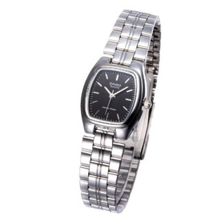 Casio นาฬิกาข้อมือผู้หญิง สายสแตนเลส สีเงิน รุ่น LTP-1169D-1A ( Black/Silver )