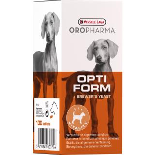 OROPHARMA Optiform dog - อาหารเสริมสุนัข ปรับช่องท้อง ช่วยย่อย เจริญอาหาร ขนแน่น (100 เม็ด), Versele Laga