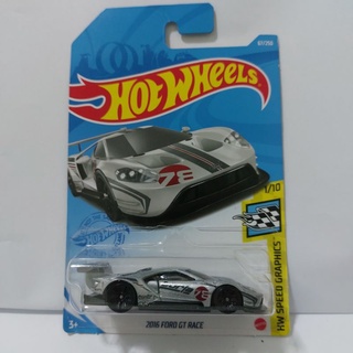 รถเหล็ก Hotwheels 2016 FORD GT RACE สีเทา (ib012)oh