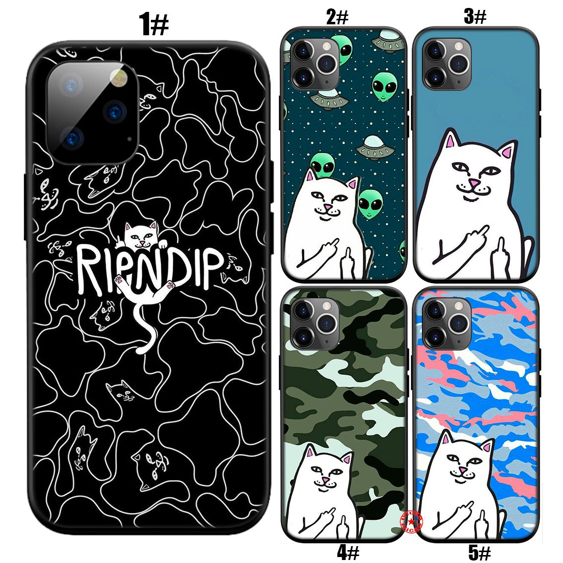 Ripndip เคสโทรศ พท ซ ล โคนลายแมวส าหร บ Iphone 11 12 Pro Max Mini Se Shopee Thailand