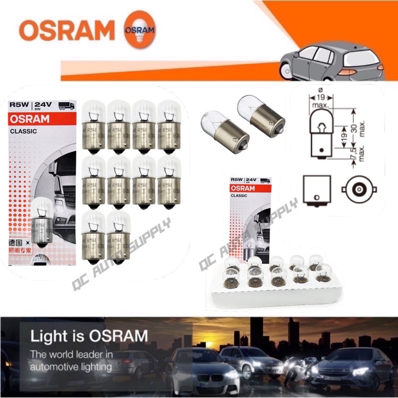 T16 5W 24V OSRAM (67( 24V 5W หลอดไฟสําหรับการใช้งานบน: UNIVERSAL รถบรรทุกและ TRAILER
