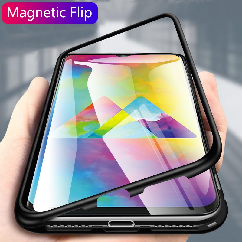 Casing Hp For Samsung Galaxy A53 A52S A51 A71 A50 A52 4G 5G A30S A21S A50S Double Sided Glass Flip Phone Case Magnetic Magnet Metal Bumper Full 360° Protection Hard Cases Cover