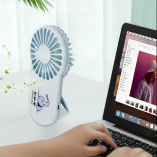 ใหม่ มินิพัดลม  mini Fan   พร้อมสายชาร์จ USB และไฟในตัว