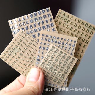 Alphabet sticker สติกเกอร์ตัวอักษร สีทองและสีเงิน สำหรับงาน DIY งานตกแต่งเล็บ เรซิ่น