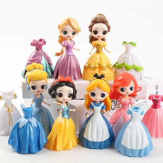 SET 2 - โมเดล เจ้าหญิง เปลี่ยนชุด ตุ๊กตาเจ้าหญิง เปลี่ยนชุดได้ Disney Princess แต่งตัวตุ๊กตา