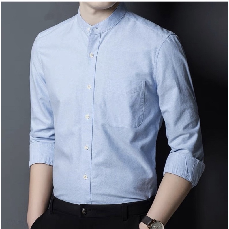 เสื้อเชิ้ตคอจีน แขนยาว ผ้า OXFORD รุ่น CHOW LONG-SLEEVE - RALPH T OFFICIAL