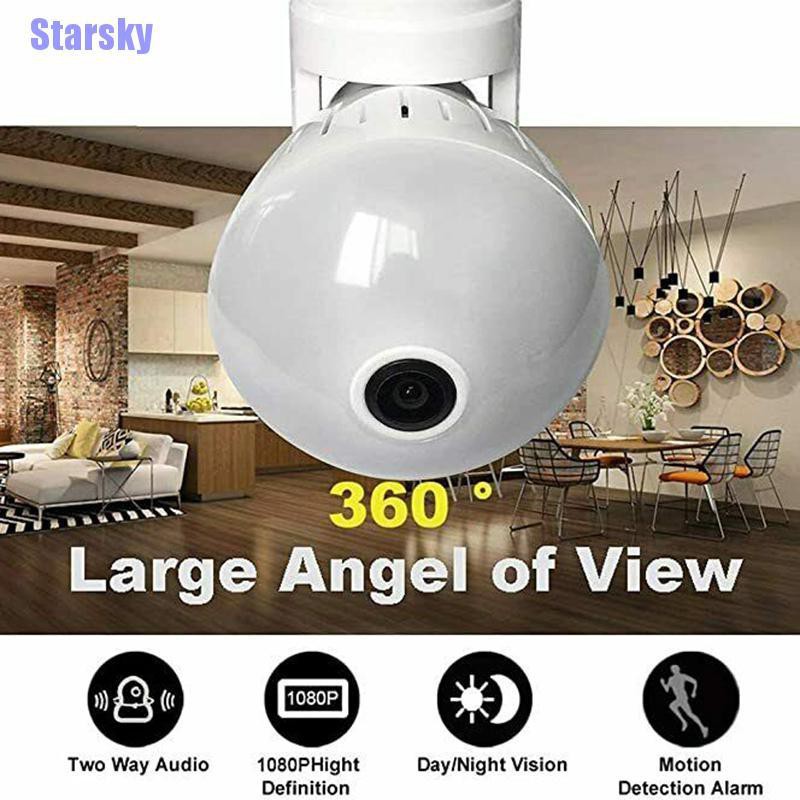 Starsky 360° Panoramic Hidden Wifi Camera Light Bulb 1080P Hd Security