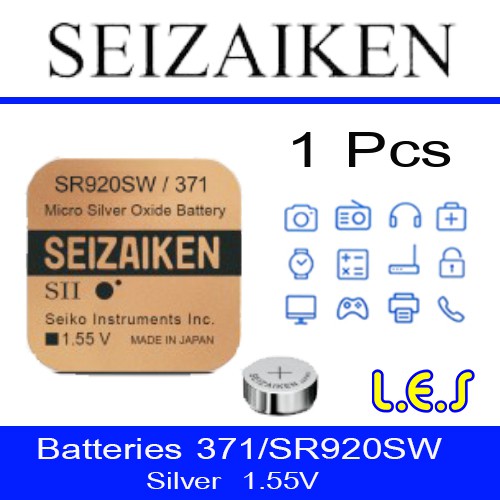 ถ่านกระดุม Seizaiken 371 / SR920SW Watch Battery Button Coin Cell (ลดล้างสต๊อก) 50%