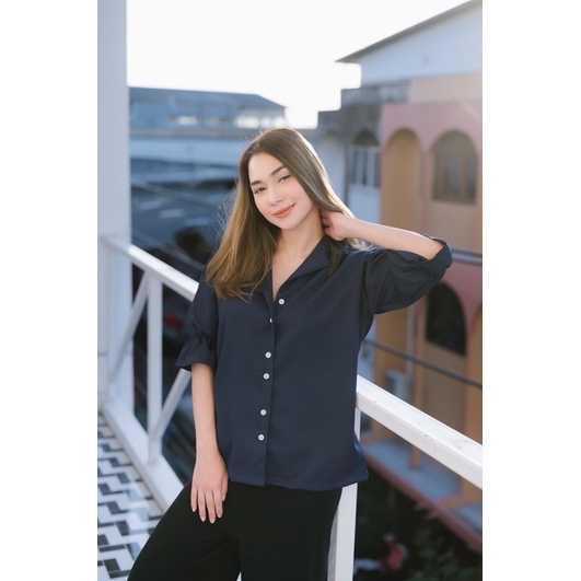 Vinny Shirt เสื้อเชิ้ตแขนจั๊มพ์ทรงโอเวอร์ไซส์