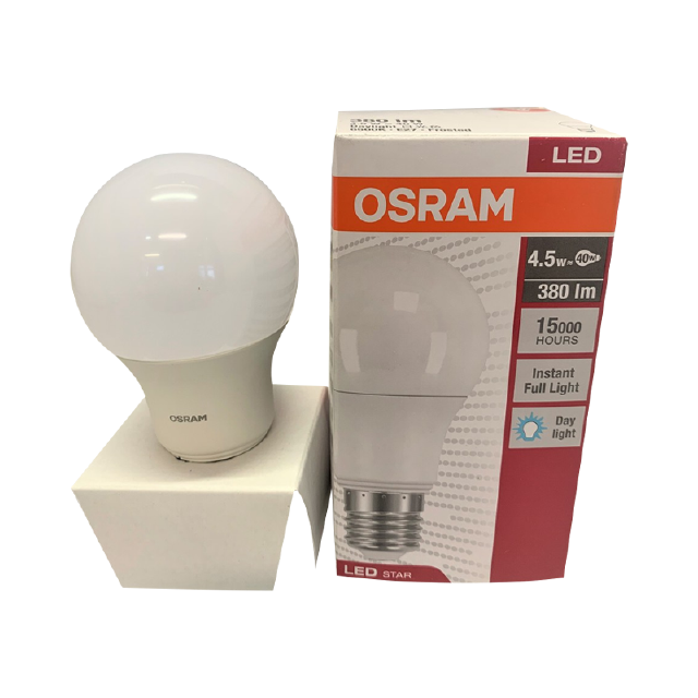 OSRAM หลอดไฟบ้าน ขนาด 4.5 วัตต์ [แสงสีขาว Day light]